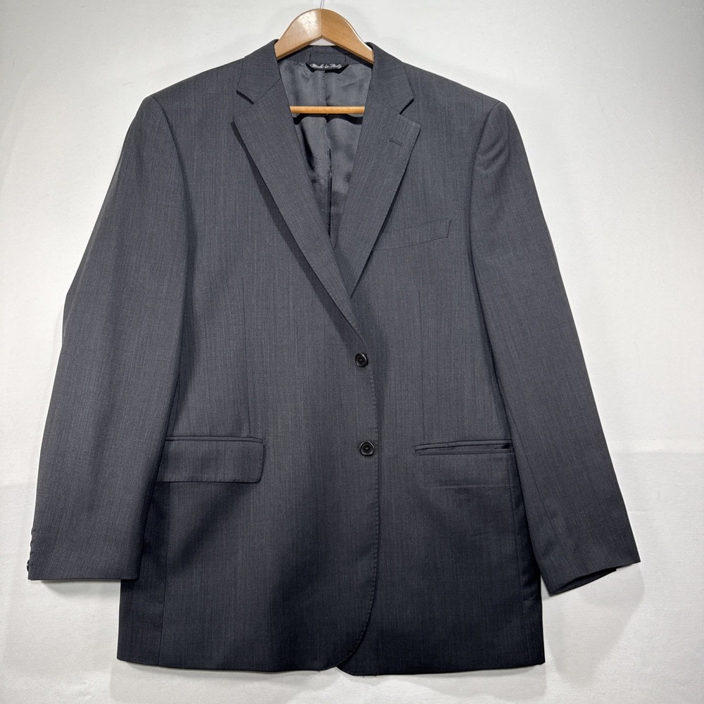 Saks Fifth Avenue Ermenegildo‎ Zegna Italy 44R Blazer Wool Suit Sport Coat Grey